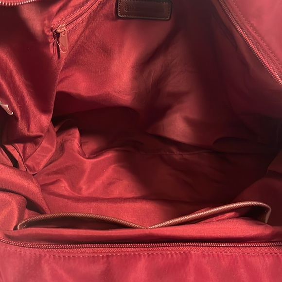 Gianni Bernini Maroon Nylon Tote-EUC - Picture 6 of 7